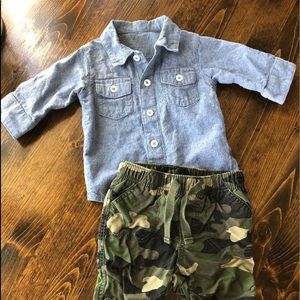 Baby Boys Chambray Shirt 3-6 months